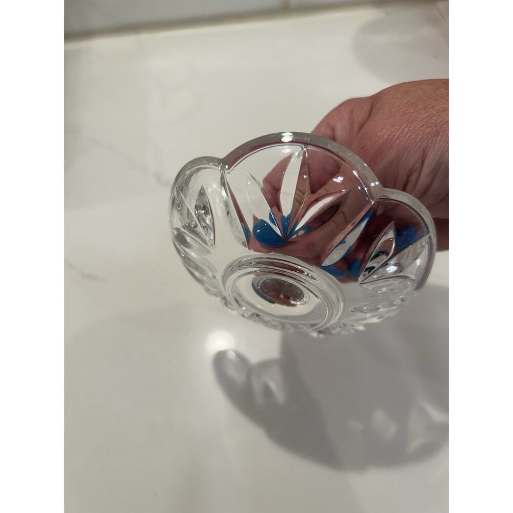 Vintage Waterford Crystal Marquis MAYFAIR Ring Holder Fan Pattern 4” Vanity Dish - Picture 7 of 9